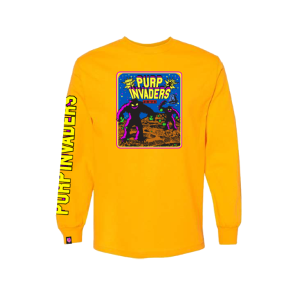 Purp Invaders Episode 1 Long Sleeve Gold T Shirt